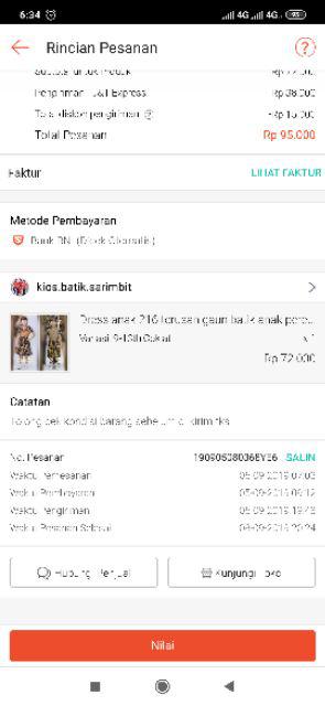 Dress Anak 216 Terusan Gaun Batik Anak Perempuan