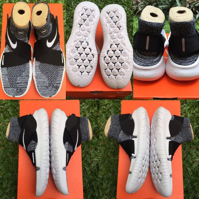 Nike W Free Rn Motion Fk 2018 Black/White 942841-001 Original C42 Keren