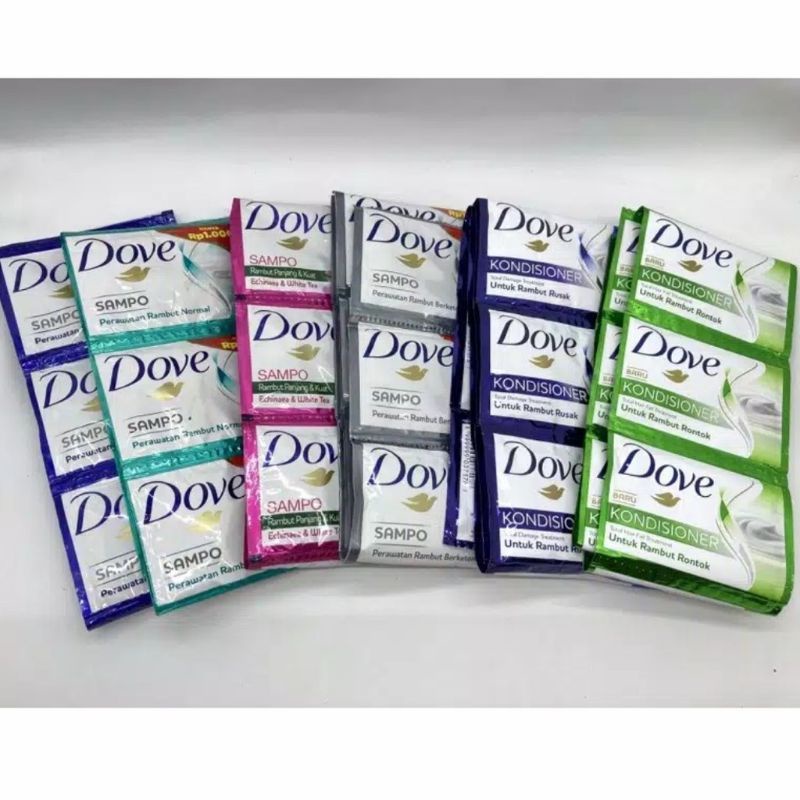 Dove Shampo 12 sachet x 9ml