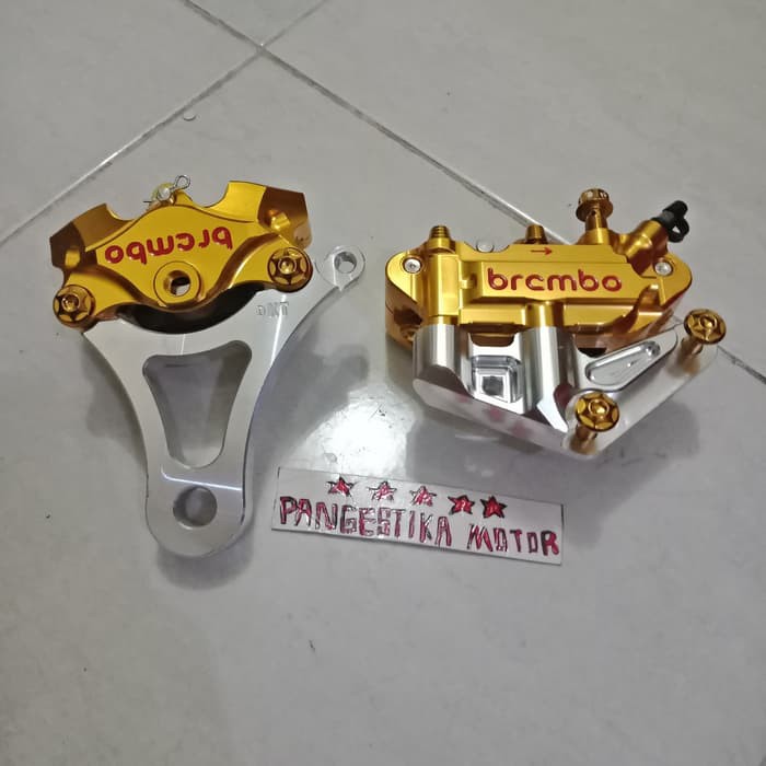 Dijual KALIPER BREMBO MONOBLOCK-KALIPER BREMBO 2 PISTON PLUS BREKET VIXION Murah