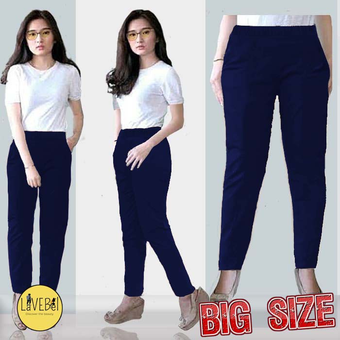 LVB Celana Jogger Wanita FIT JUMBO / Celana Panjang / Jeans / Ukuran Besar  Uk.L-XL-XXL-3XL-4XL