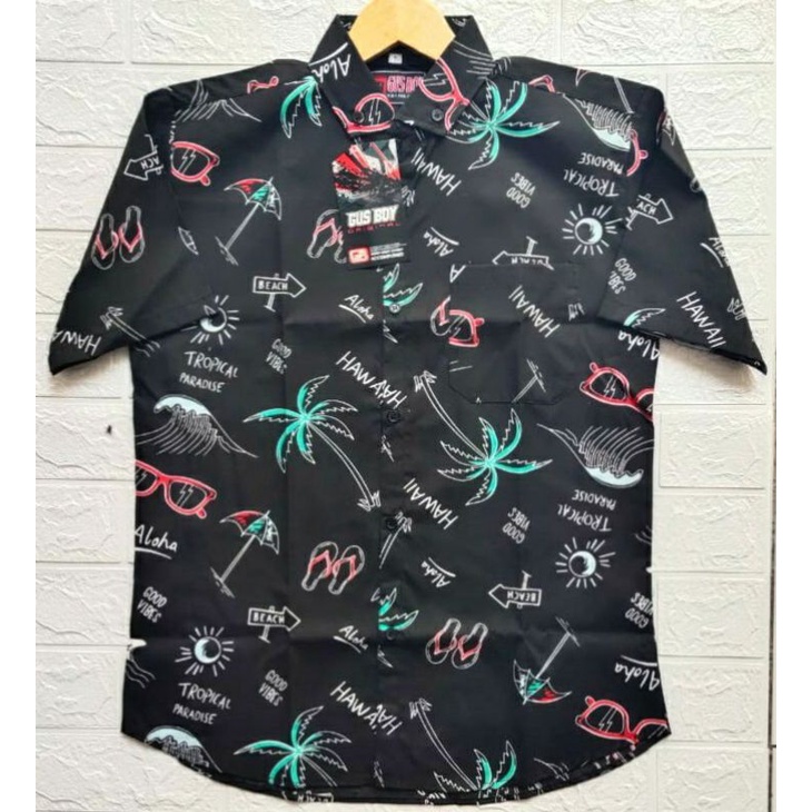 KEMEJA SURFING PRIA LENGAN PENDEK | HEM SURFING | KEMEJA MOTIF TERBARU