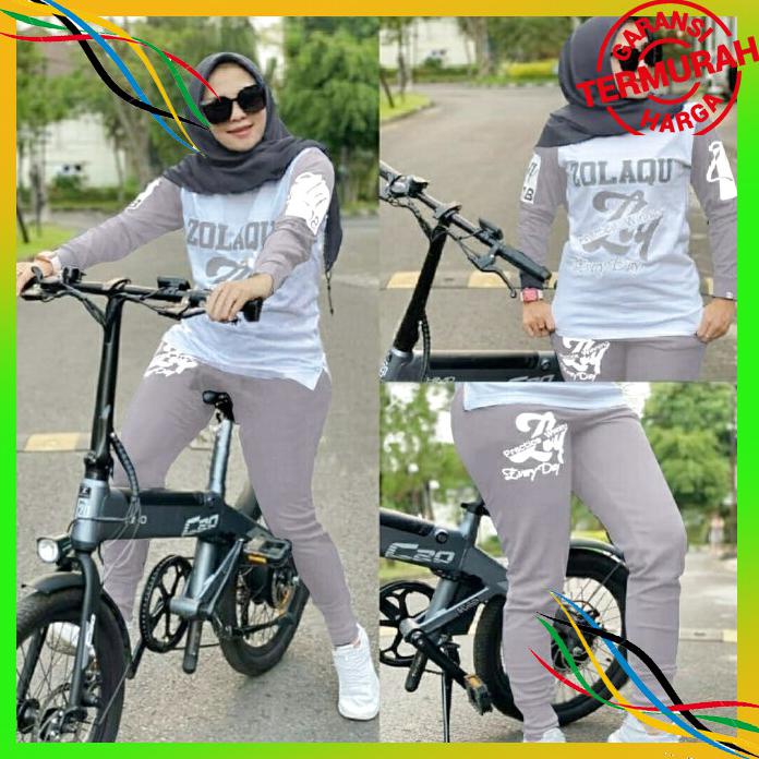 OLAHRAGA BAJU SENAM WANITA SETELAN OLAHRAGA MUSLIMAH SPORTY MUSLIM ARMY BAYAR COD
