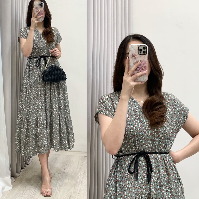 Amariel Malibu Home Dress - Daster Nyaman Adem-Mlb: Eclipta Sage
