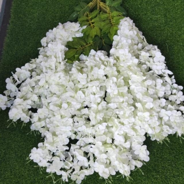 Daun wisteria jumbo putih / DA30/lusin