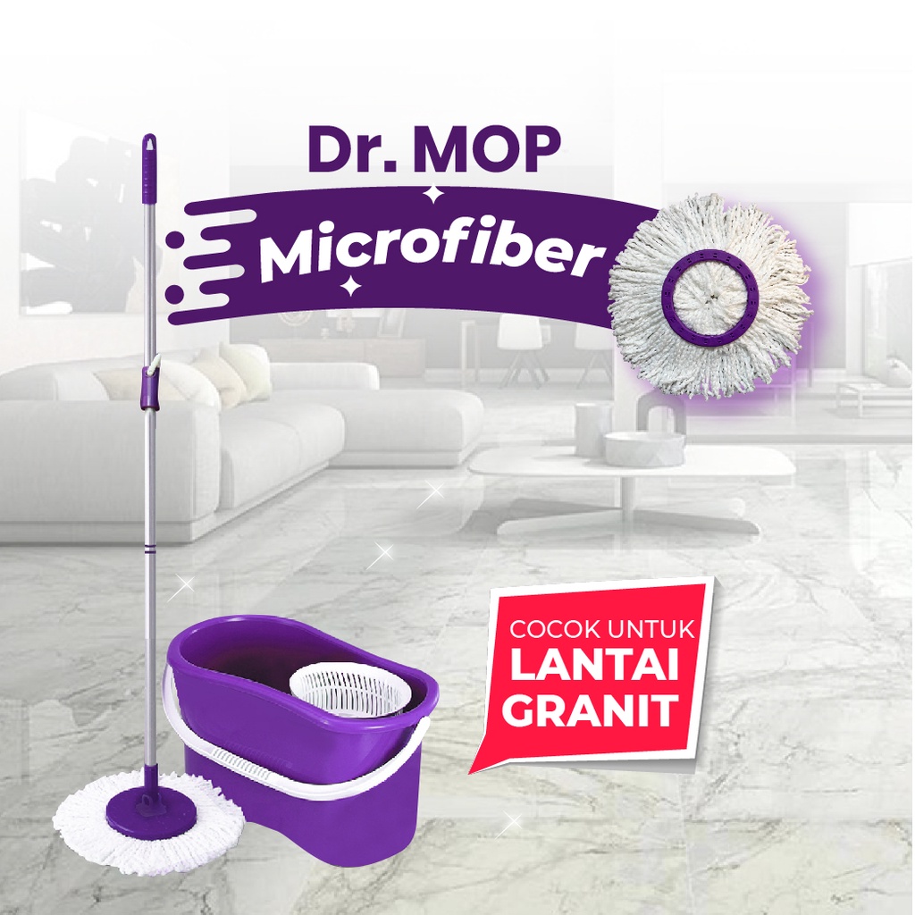 Alat Pel Lantai Microfiber Pel Lantai Otomatis Lantai Granit pel lantai putar pel pelan lantai sapu 