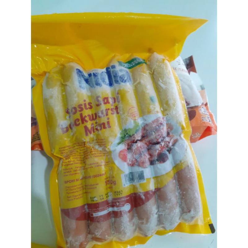 

Nidia Sosis sapi bockwurst mini