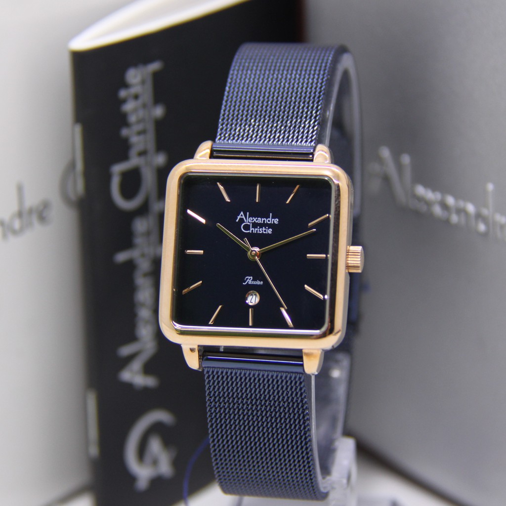 ALEXANDRE CHRISTIE 2869 BLUE ROSEGOLD WANITA ORIGINAL AC2869 AC 2869 JAM TANGAN CEWEK ARLOJI CEWEK
