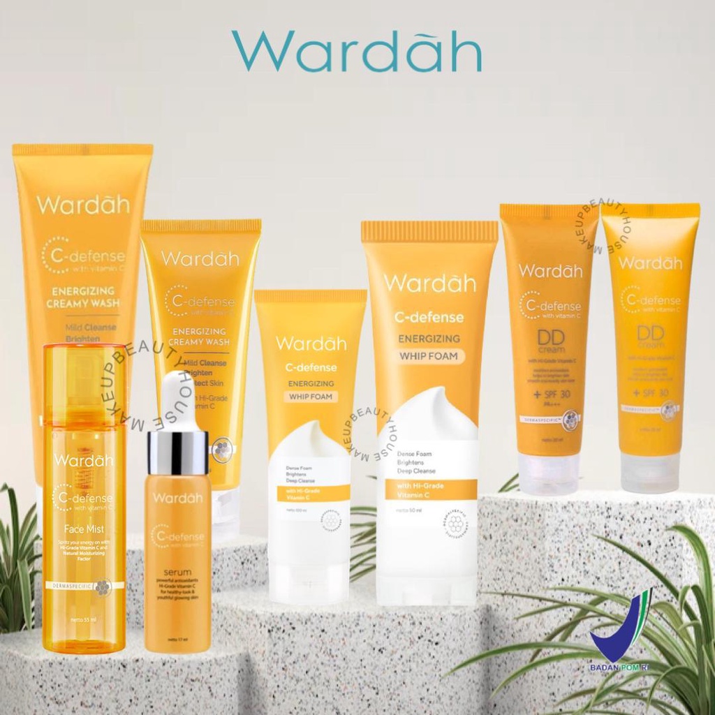 WARDAH C-Defense Series - Creamy Wash | Whip Foam | Face Mist | Serum | DD Cream