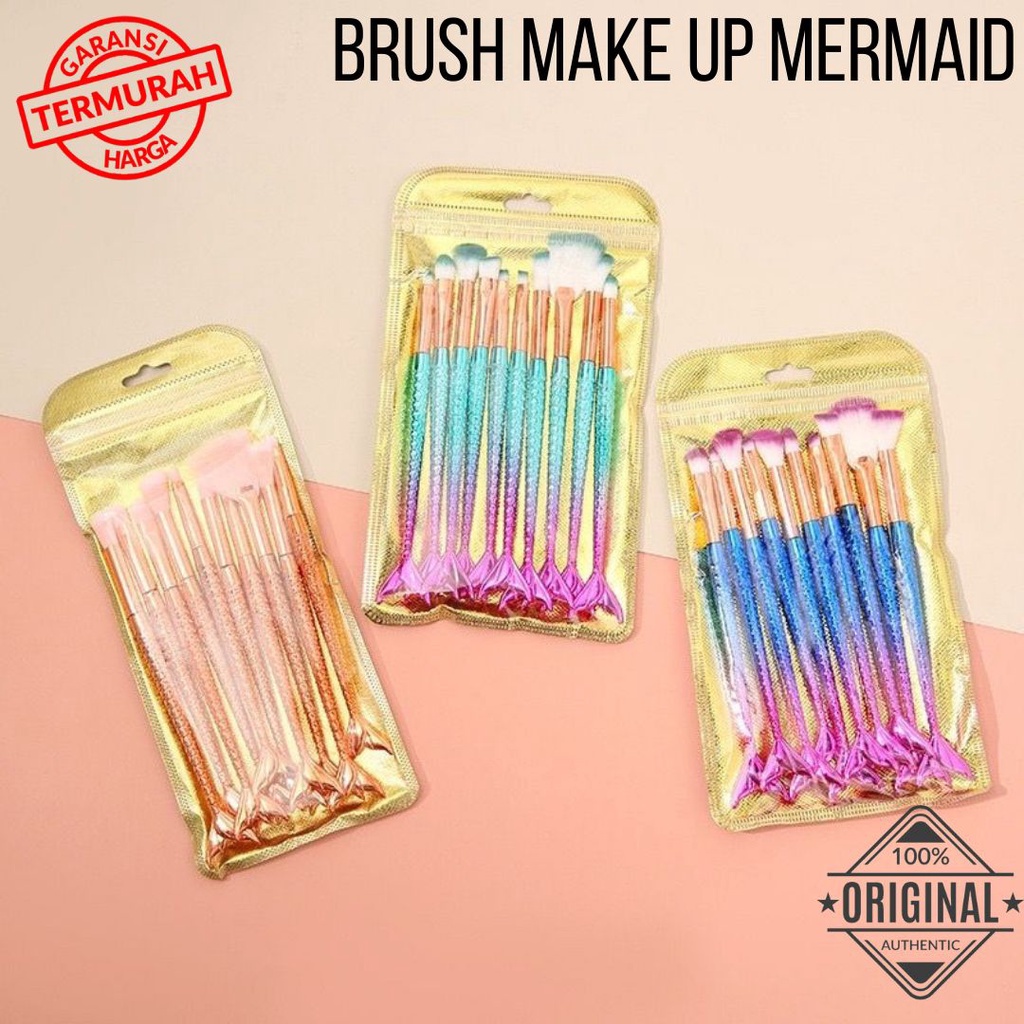 VS BG - MERMAID KUAS MAKE UP 11 IN 1 BRUSH / MAKE UP TOOL