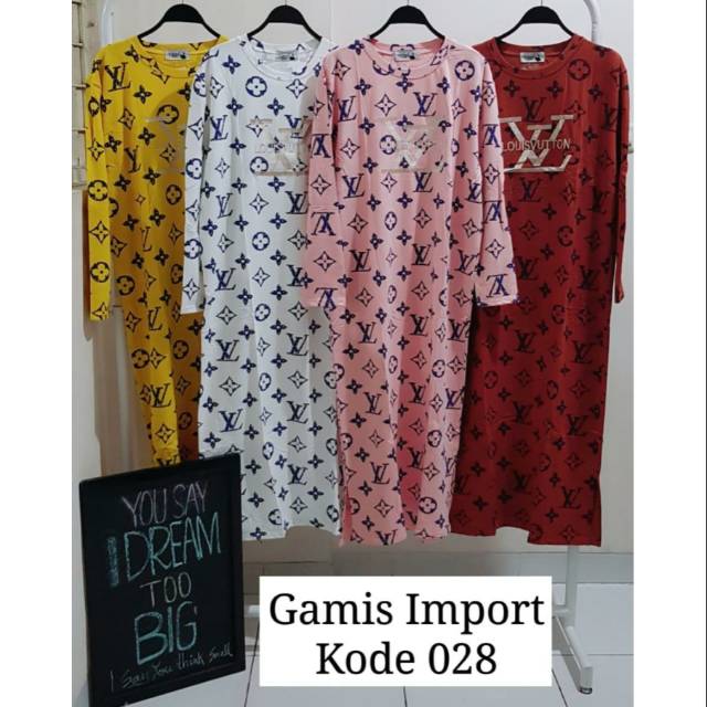 Gamis import bahan kaos Balotelli