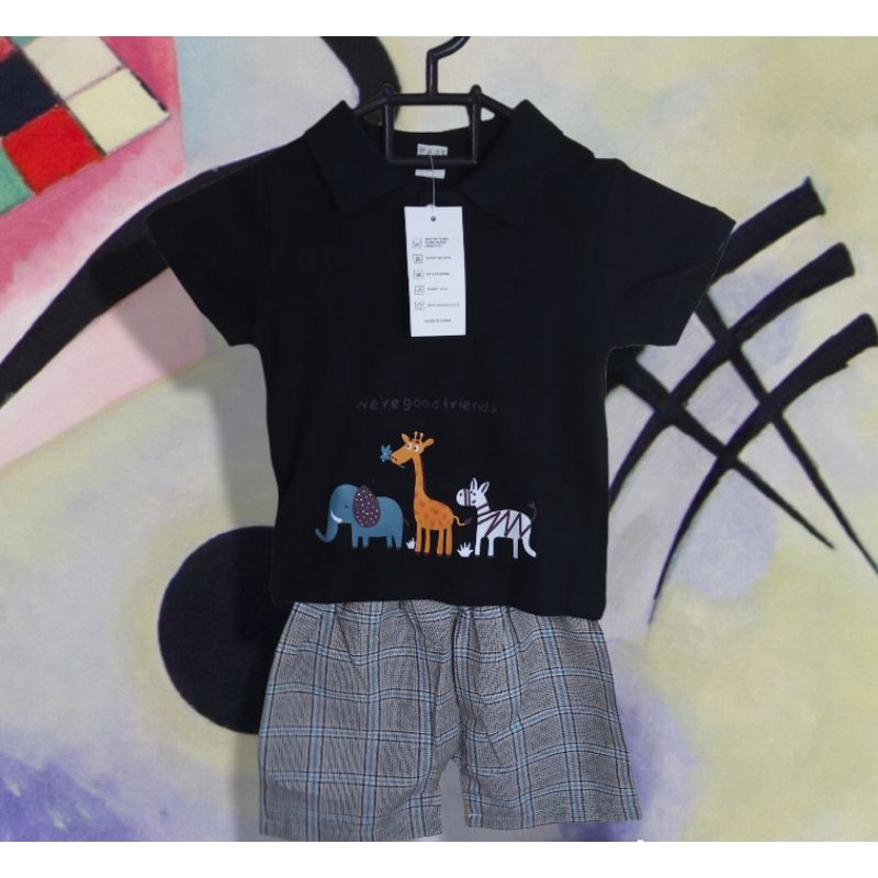 Baju Kaos Setelan Anak Laki Laki Import Untuk Umur 1/2 Tahun