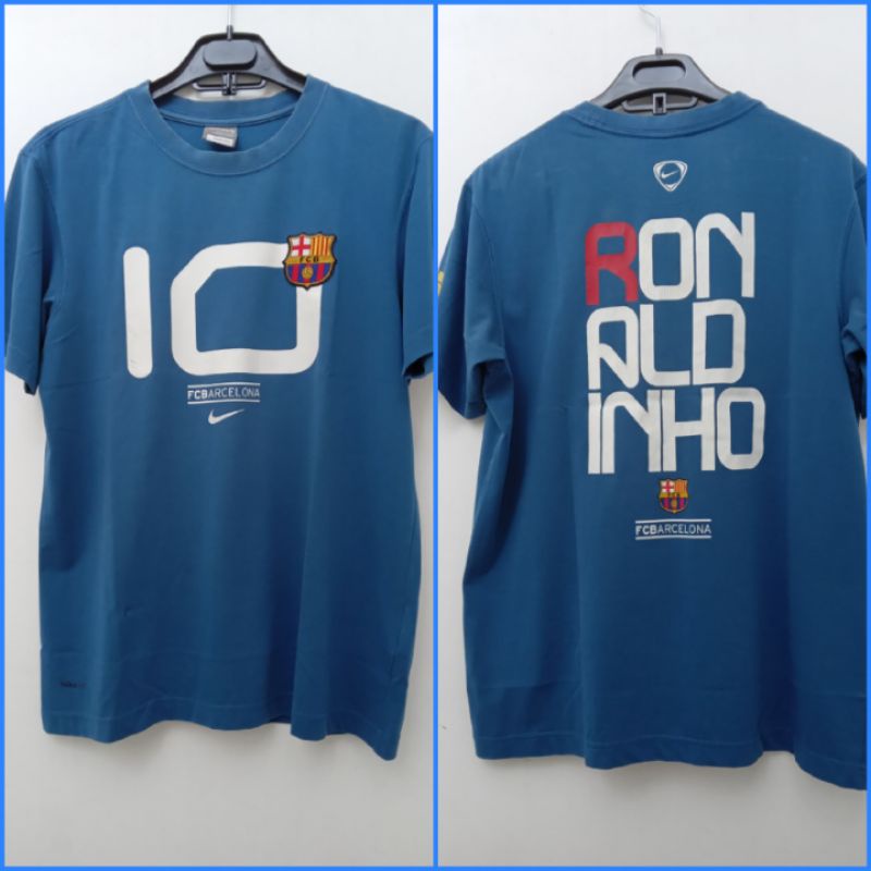 KAOS NIKE FC BARCELONA RONALDINHO PRELOVED