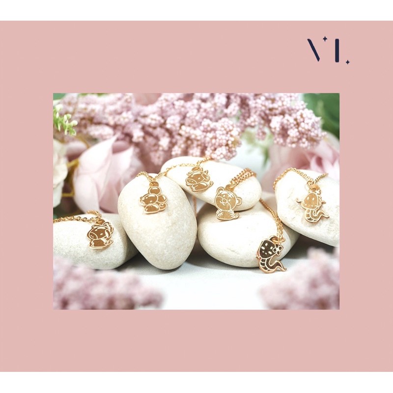 Shio pendant / kalung shio / bandul 12 shio / kalung emas / emas 17k