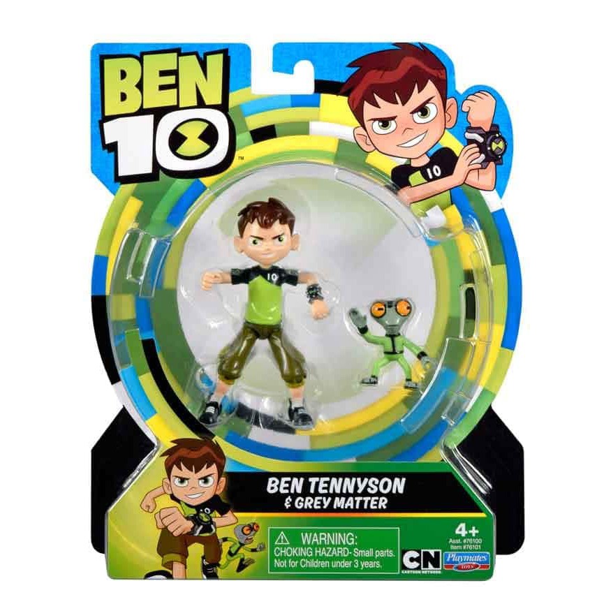 Ben 10 Basic Action Figure Tinggi 9 cm  - Ben Tennyson & Grey Matter  ER-2010