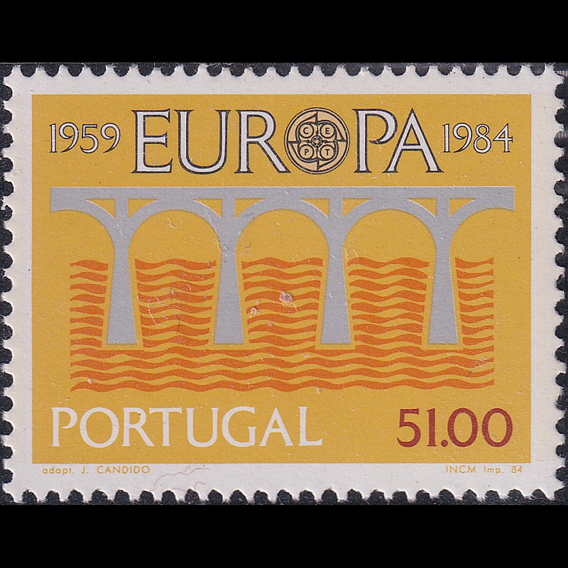 

Prangko Portugal 1984 - 25th Anniversary of the European Conference for Mail and Telegraph - 1 lbr