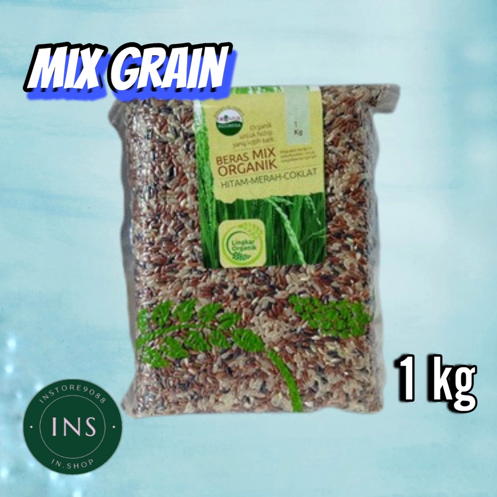 

Beras Mix Grain organik ( coklat, merah, hitam ) 1 kg lingkar organik