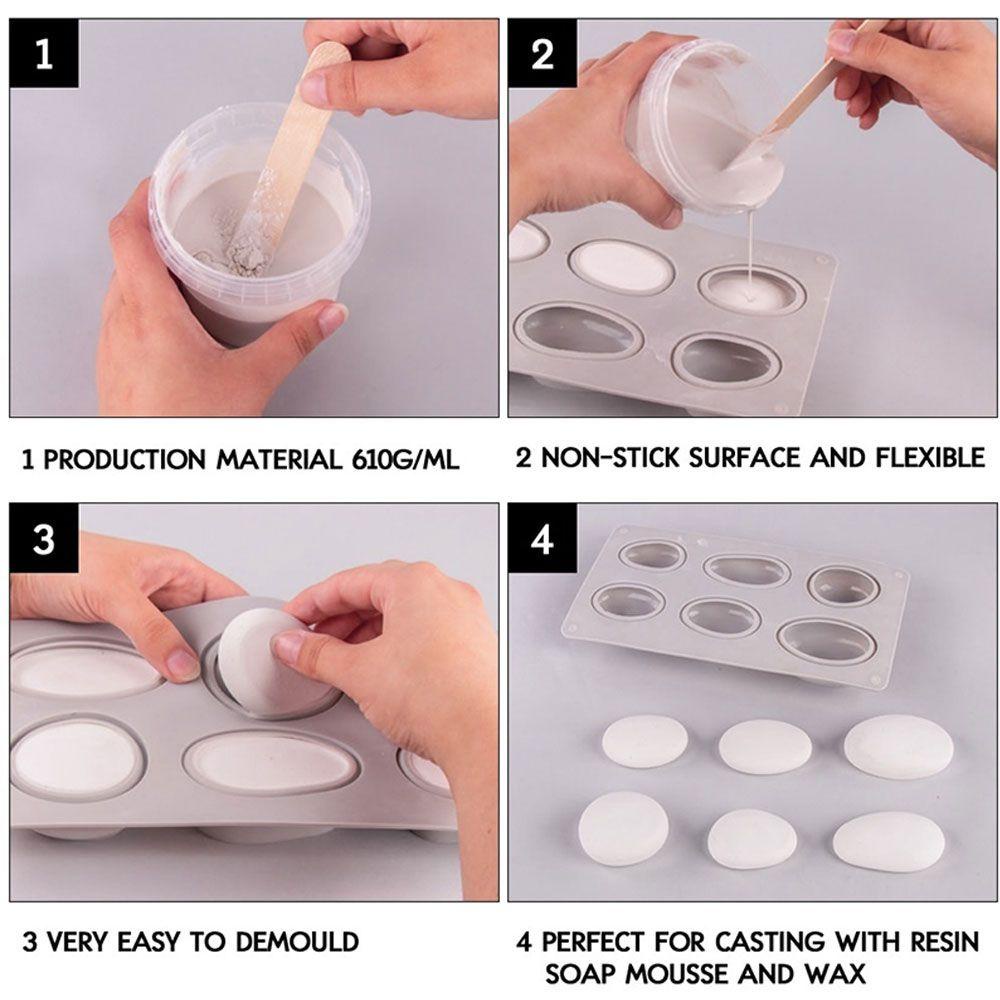 Solighter Pebbles Shape DIY Cookie Silicone Mold Dessert Mousse Cetakan Kue