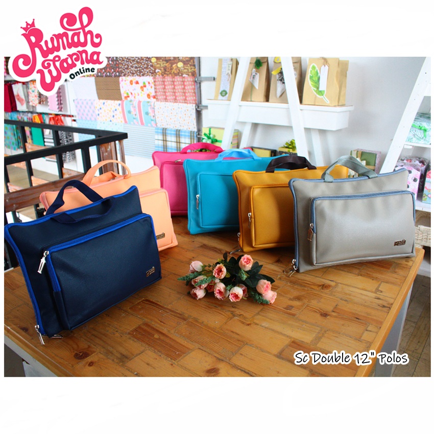 Rumah Warna Tas Laptop 12 Inci Polos size 21.5 x 31 cm Softcase Tas Jinjing Laptop Polos