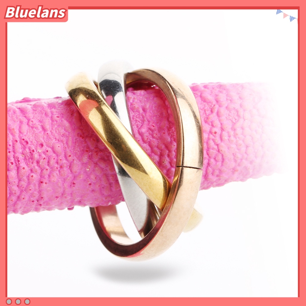 Cincin 3 Lapis Bahan Stainless Steel Model Slim Untuk Wanita