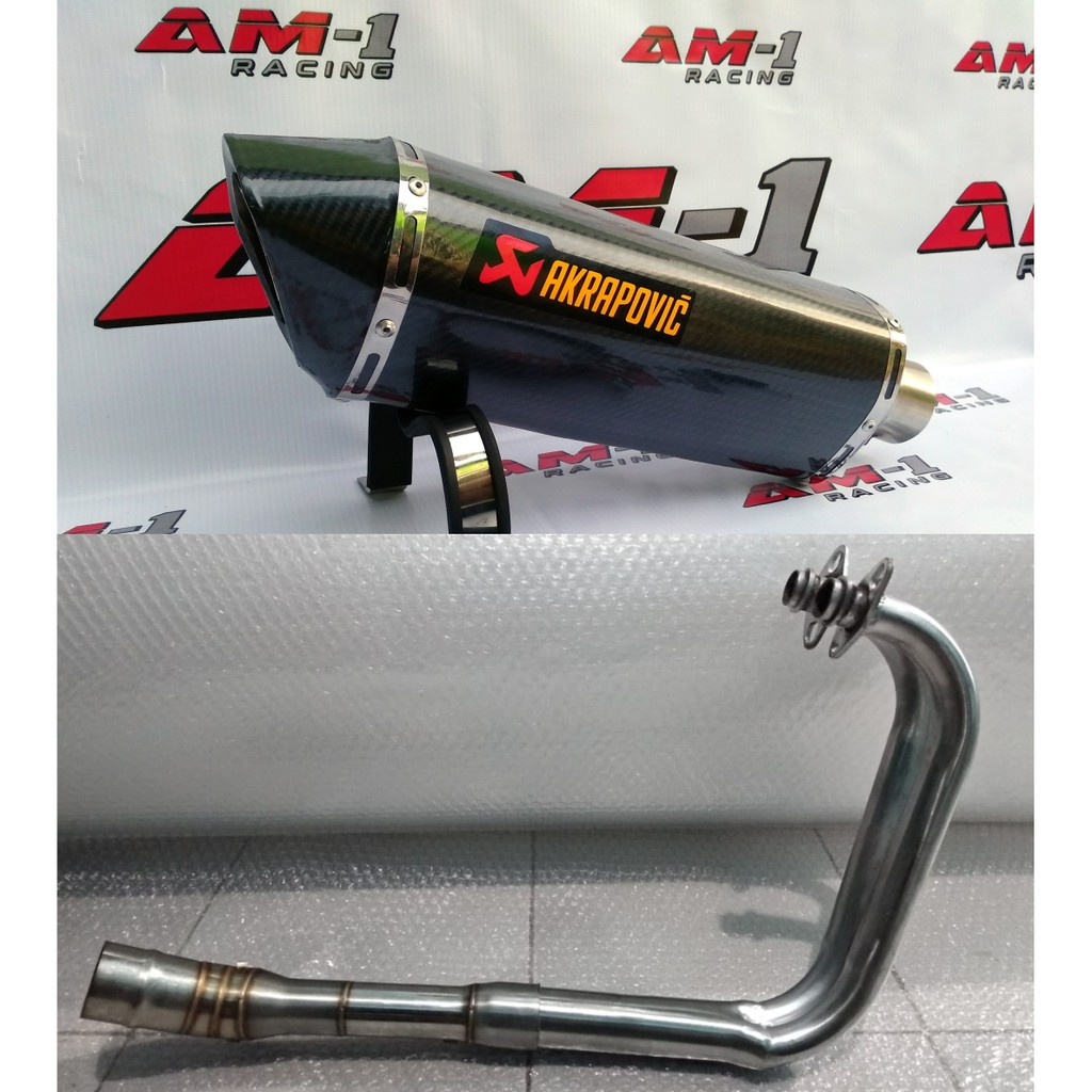 Knalpot Akrapovic Layang Evo Carbon Kolong Underbelly Ninja250 Ninja 250fi 250 fi Karbu