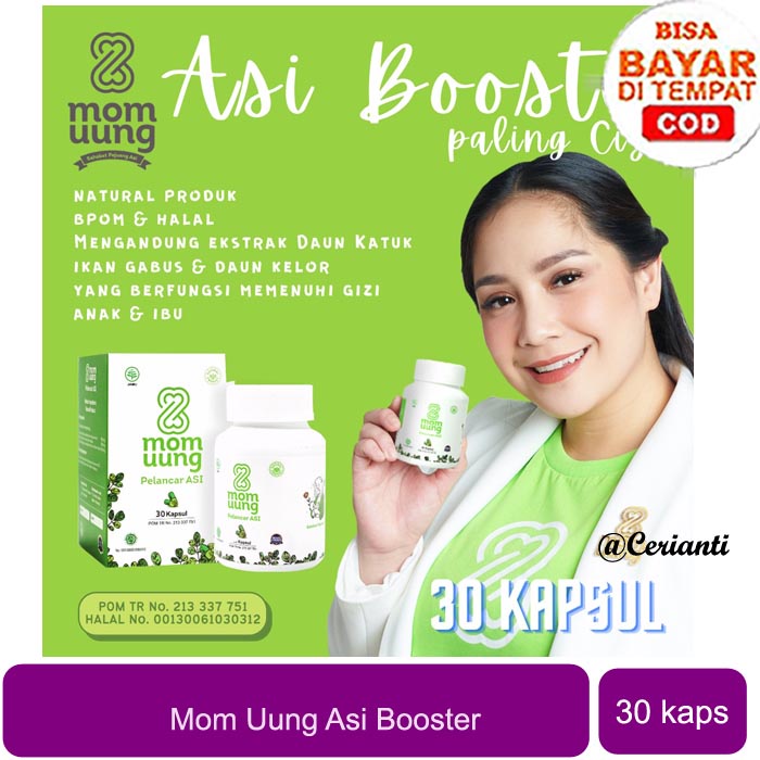 [30 KAPSUL] [MUI] [BPOM] MOM UUNG Asi Booster 30 Kapsul Kelorcap Pelancar Asi Herbal Meningkatkan Kualitas Asi_Cerianti