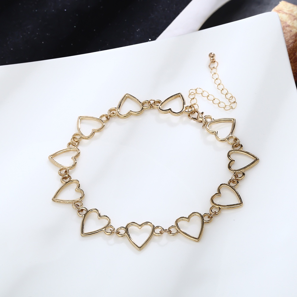 Hu Hu Hu Hu Hu Alat Bantu Pasang Kacamata♡ Kalung Choker Bahan Alloy Bentuk Hati Untuk Wanita