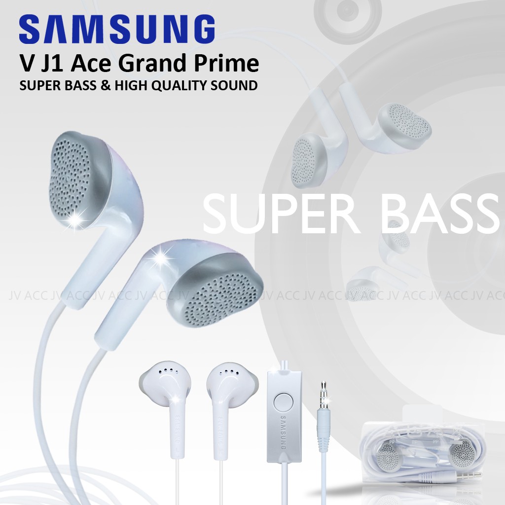 ORIGINAL 100% INDONESIA HANDSFREE SAMSUNG J1 ACE HEADSET MEGABASS NEW