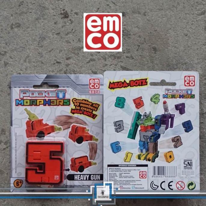 Emco POCKET MORPHERS - Number 5 Robot Transformers Angka Combiner