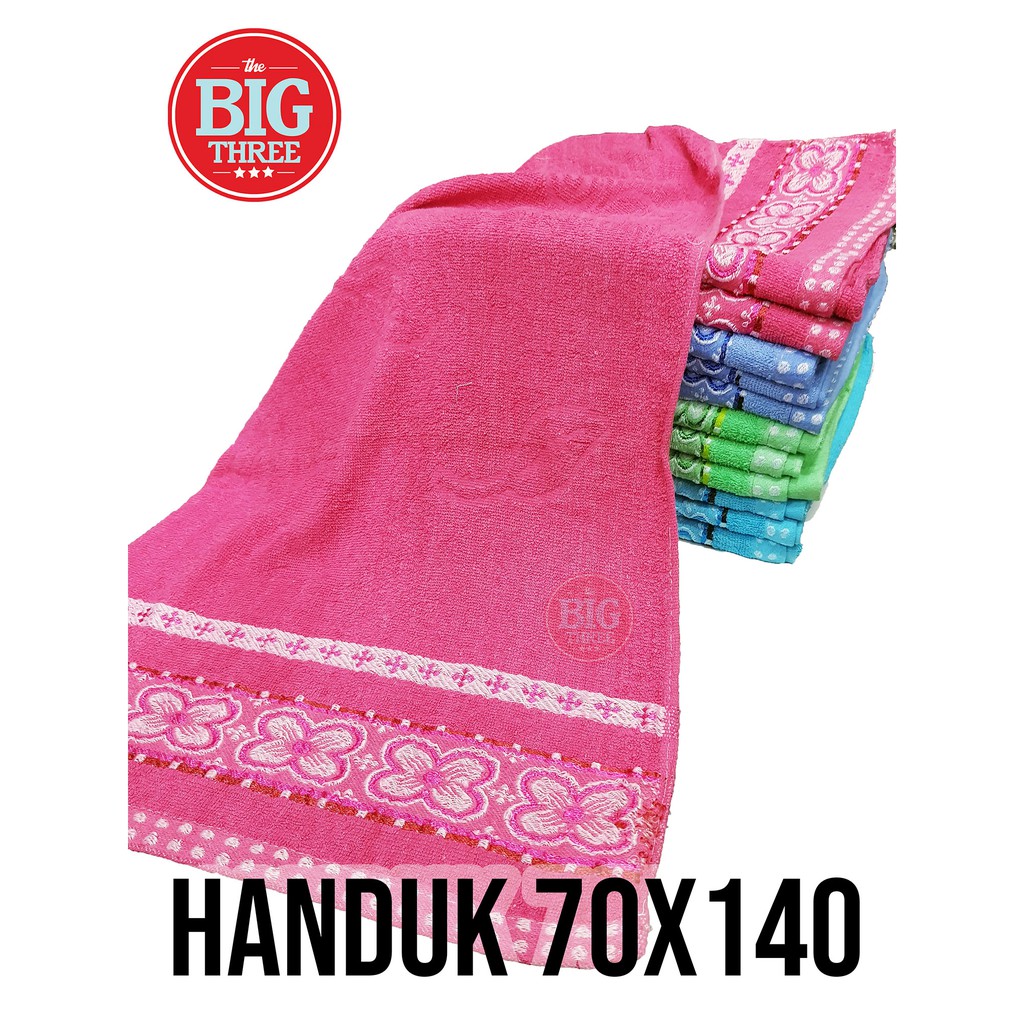 HANDUK COTTON 70X140cm - HALUS LEMBUT katun mandi berkualitas murah