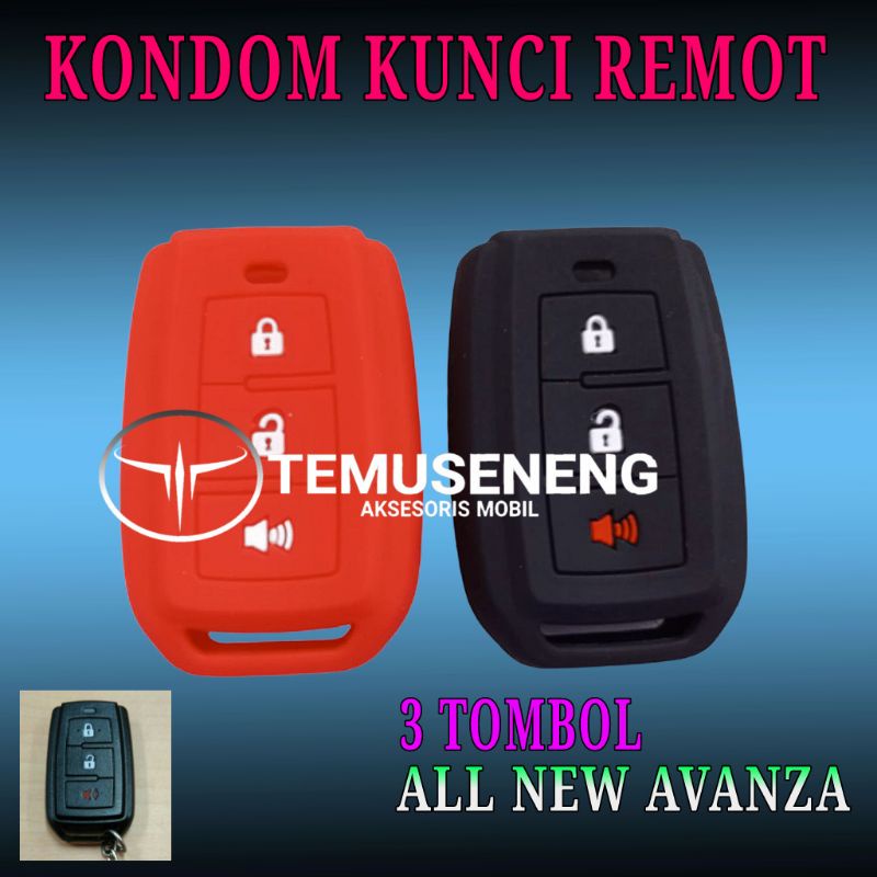 Kondom Kunci Mobil Cover Remot Sarung Kunci Silikon Toyota All New Avanza 3 Tombol