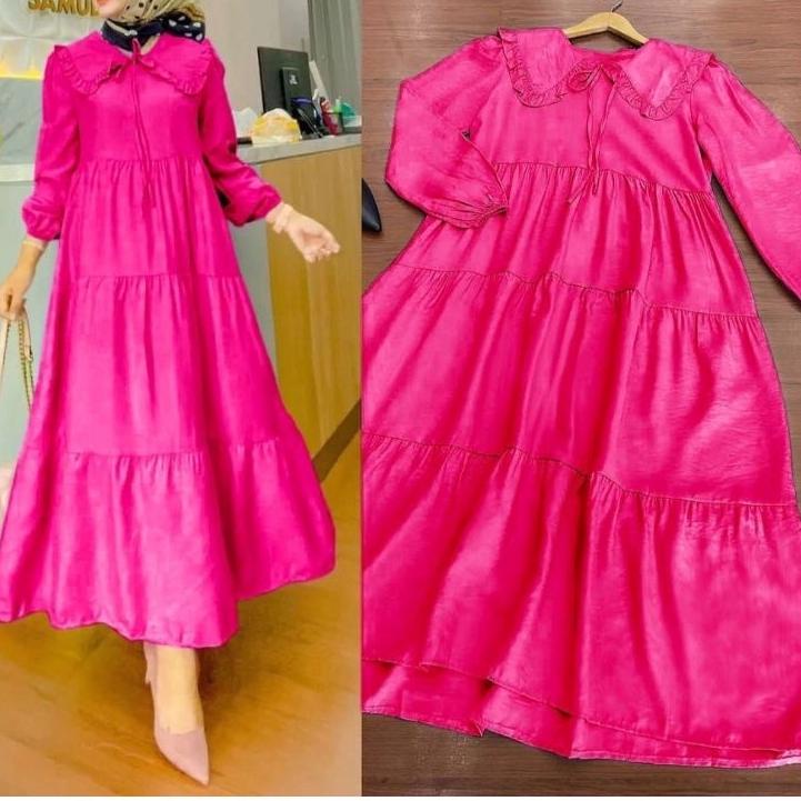 Kekinian MIDI DRESS WANITA MANDA KATUN POPLIN IMPORT