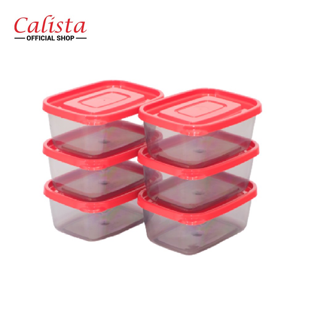 TOPLES SET 6 PCS CALISTA FURANO SMOKE TOPLES PENYIMAPANAN MAKANAN FOOD KONTAINER FOOD PREPARASI SET KONTAINER MAKANAN