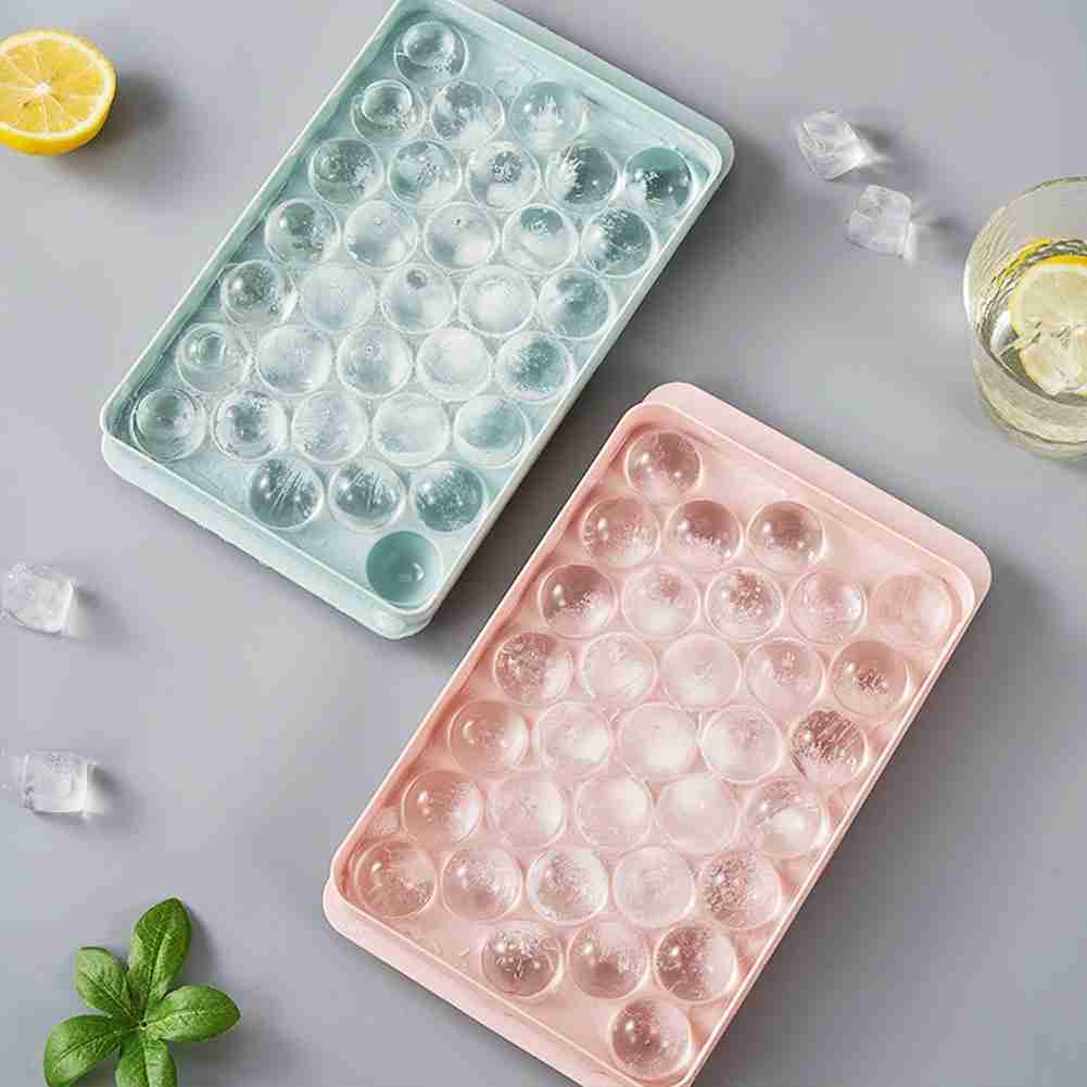 Bentuk Bola Ice Ball Cetakan Es Batu Jumbo Telur Puyuh Bulat Plastik Cetakan Puding Buah Praktis