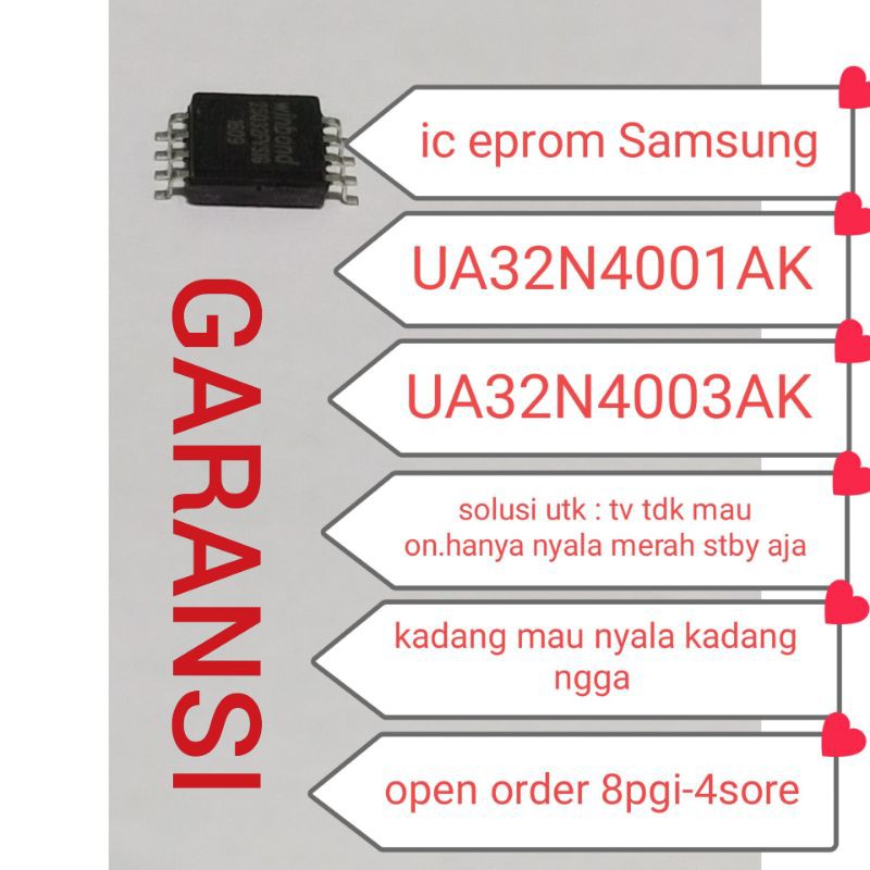 IC EPROM TV LED ,ic eprom tv led Samsung type ua32n4001ak ua32n4003ak
