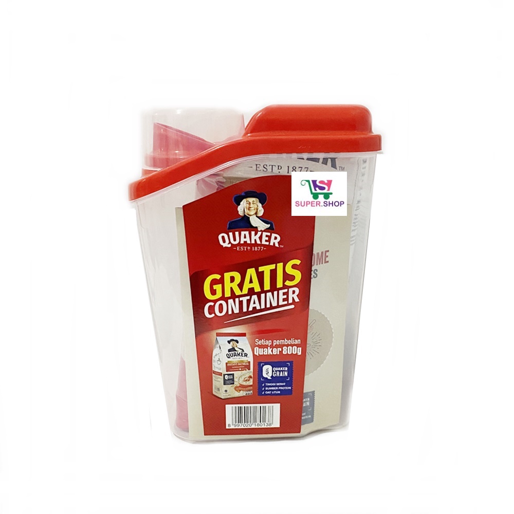 Quaker Oatmeal Instant 800 Gram Gratis Container Limited !