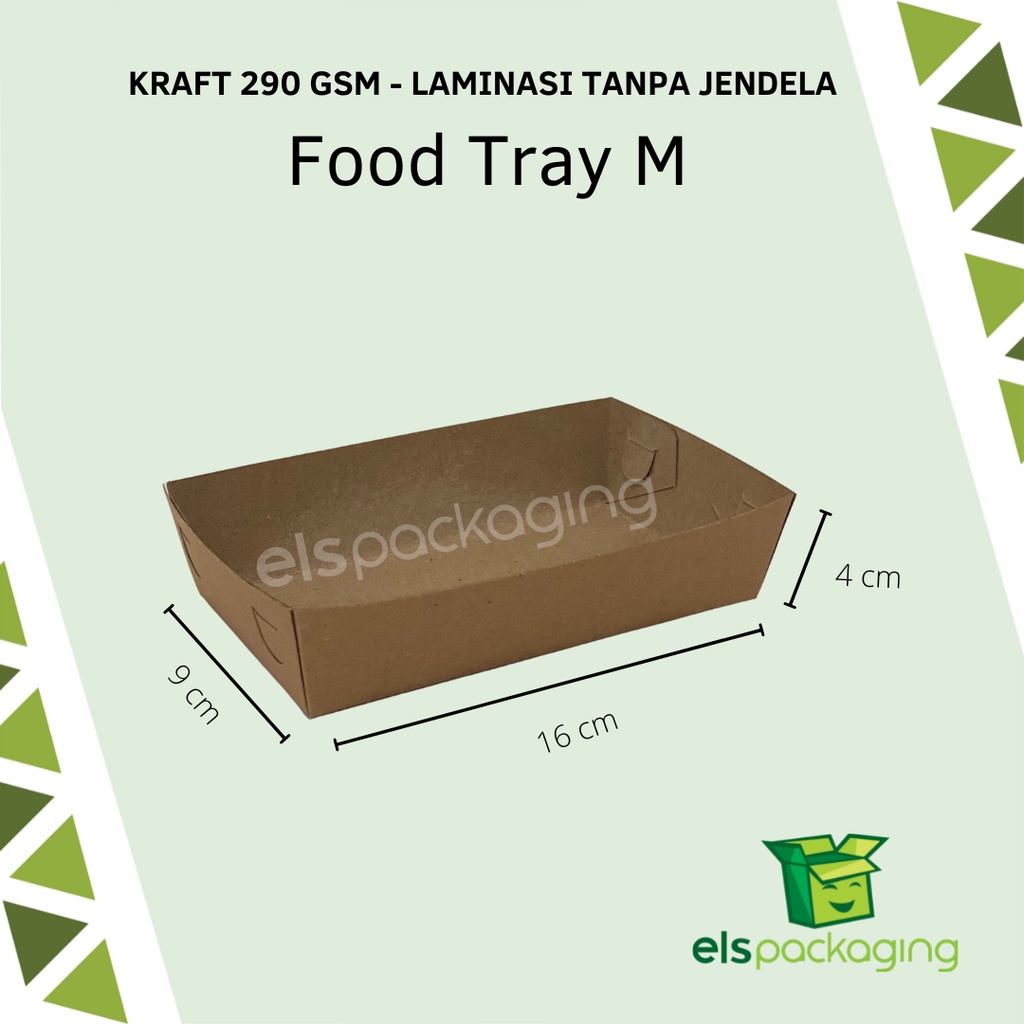 

Food Tray M Paper Tray M Wadah KFC Wadah Makanan Cepat Saji Batagor Ayam MCD 16x9x4