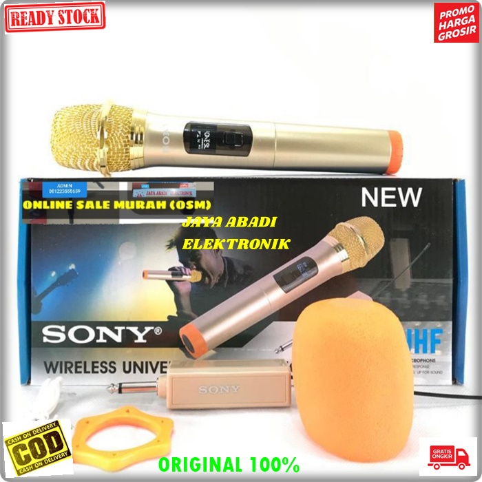 G492 SONY MIC WIRELESS MICROPHONE CAS CASAN BATERAI CHARGER UHF MIK KARAOKE MIC SINGLE PRO VOCAL VOK