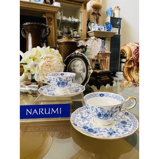 Tea Cup Saucer Narumi Milano 2 Set Mewah Cantik