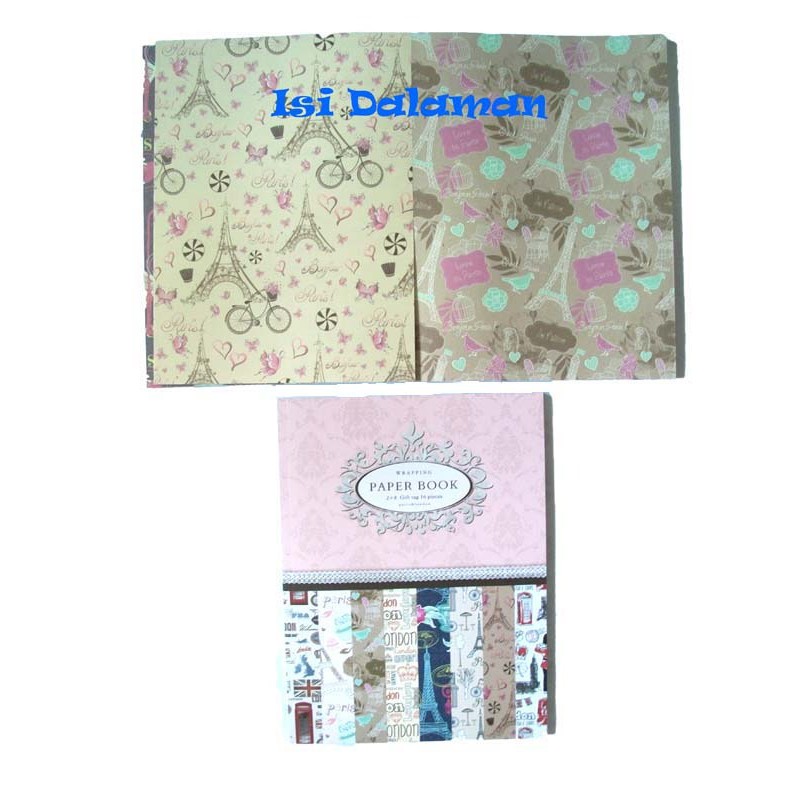 

FRESH Wrapping paper book Paris 28 14 16 ISTIMEWA