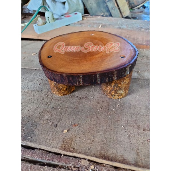 Tatakan Kayu Kaki 3 / Tatakan Pot / Meja Pot