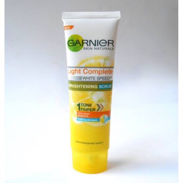 [ scrub ] [ 50 &amp; 100 ml ] garnier white speed light complete brightening scrub - light complete scrub