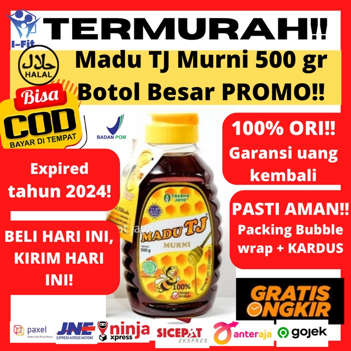 

(BISA COD) Madu TJ Tresno Joyo Murni Besar 500 gram 250 gr ASLI Tresnojoyo Alami - 500 gr