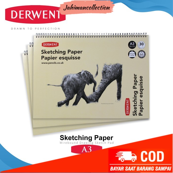 

✨ BISA COD ✨ Buku Gambar Sketsa Derwent A3 Sketchpad Landscape - Alat lukis