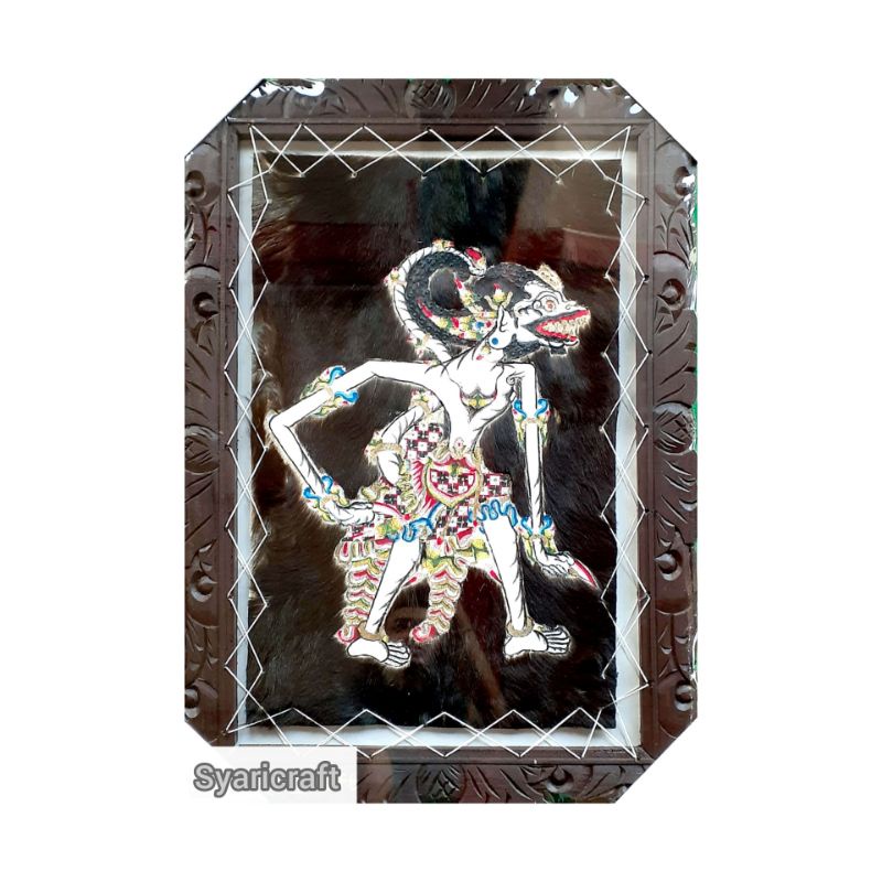TERMURAH!LUKISAN WAYANG ANOMAN UK.70X50 cm KULIT KAMBING