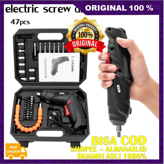 [BISA COD] Electric Screw Driver Obeng Electric Sky Driver ASLI