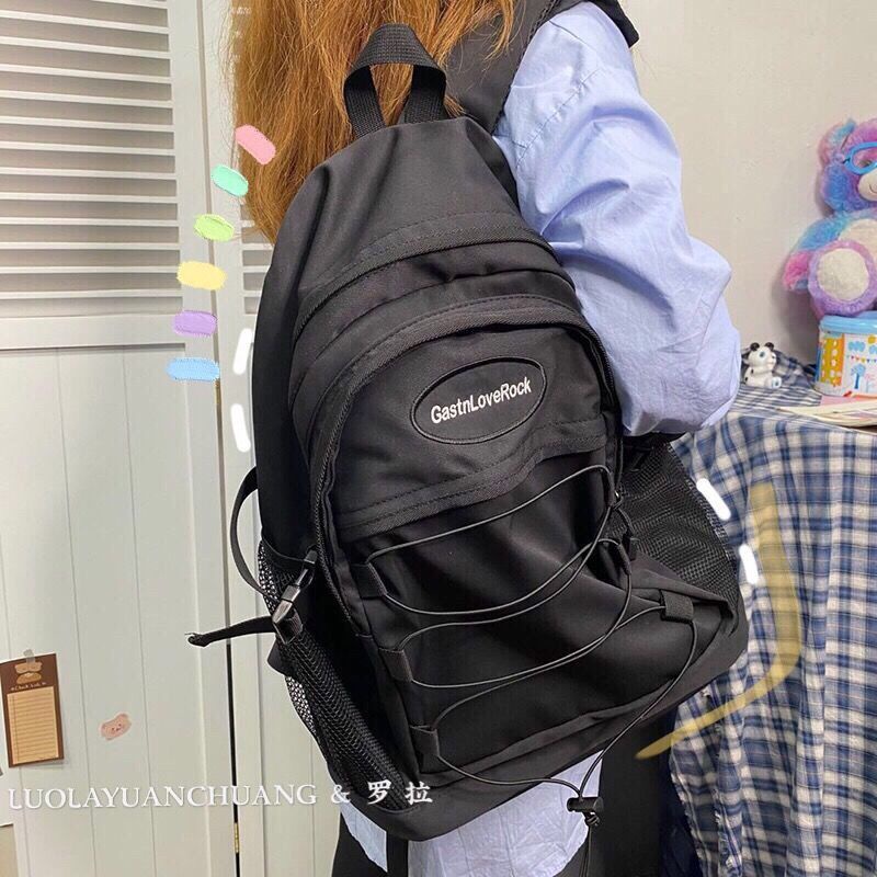 ❈▽Sera dark wind goreng street leopard print ransel untuk pria dan wanita versi Korea tas sekolah siswa kasual berkapasitas besar untuk semua pertandingan untuk pria dan wanita