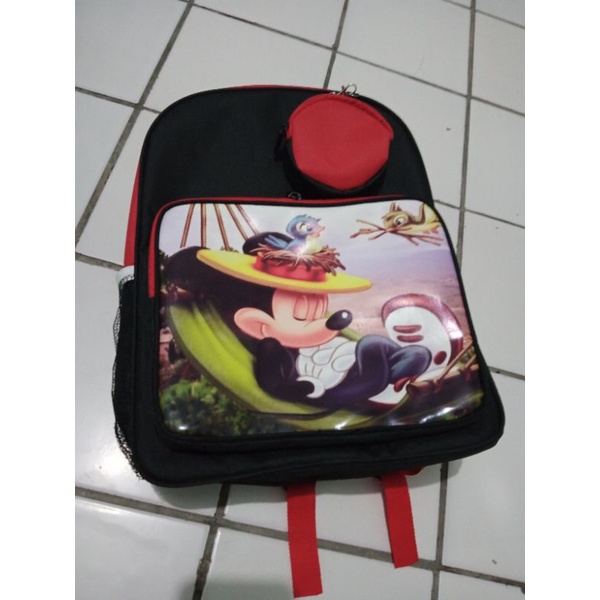 ZamZam backpack sekolah tas anak sekolah tas sekolah motip kartun mikeymouse dompet