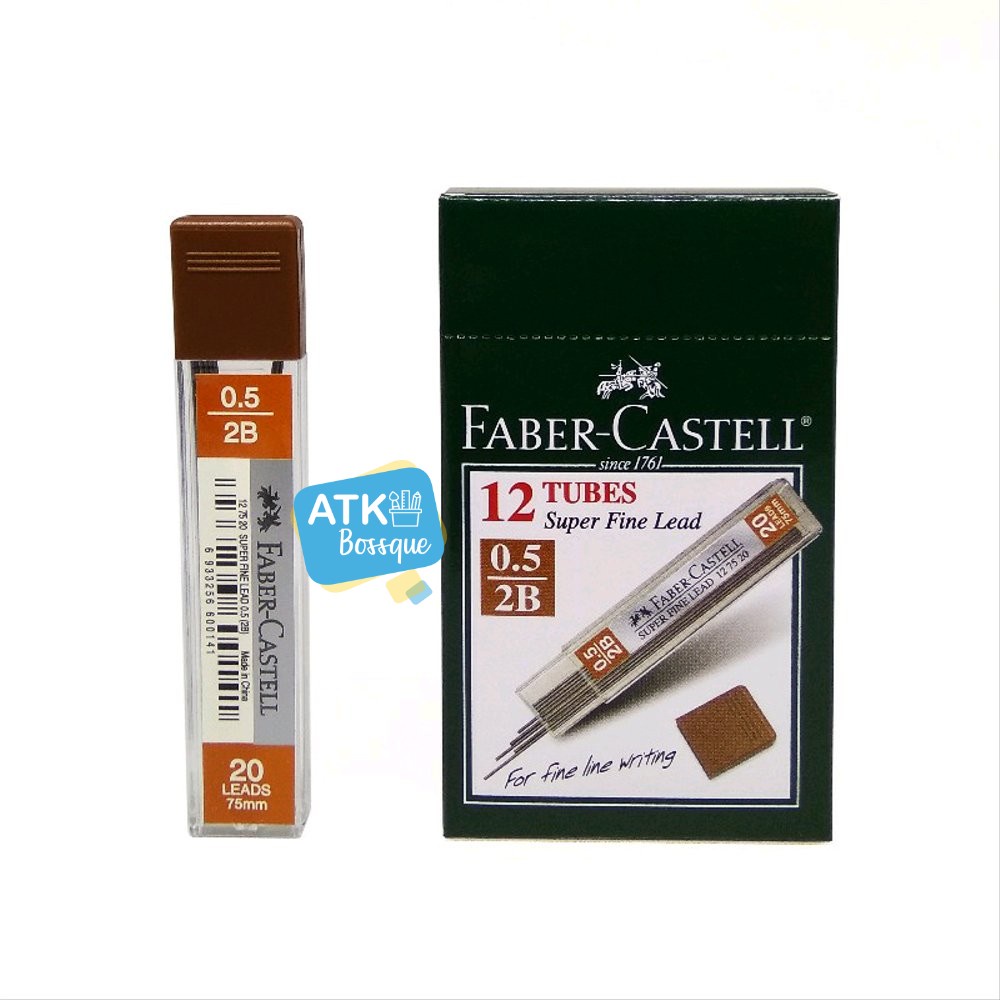 

Faber castell SUPER FINE LEADS 0.5 2B/HB isi 20 Refill Pensil Mekanik-SHABQ