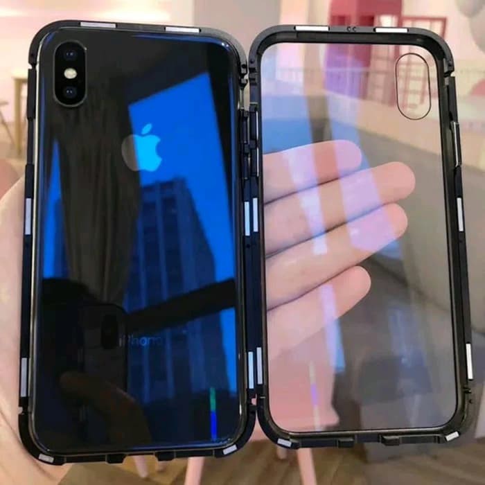 XR IPHONE MAGNETIC GLASS CASE CASING MAGNETIC KACA IPHONE XR